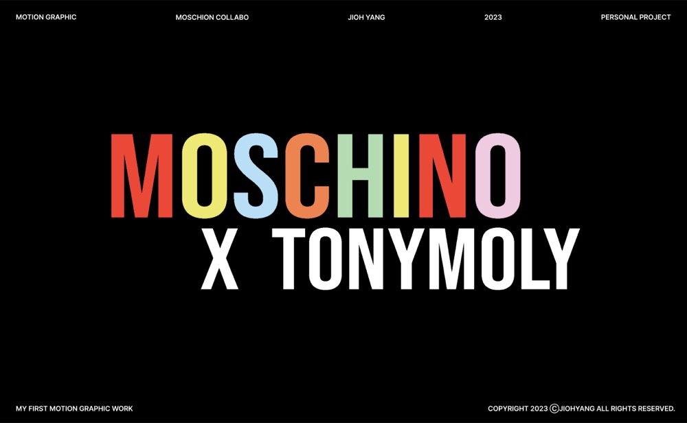 MOSCHINO X TONYMOLY BRAND PROMOTION