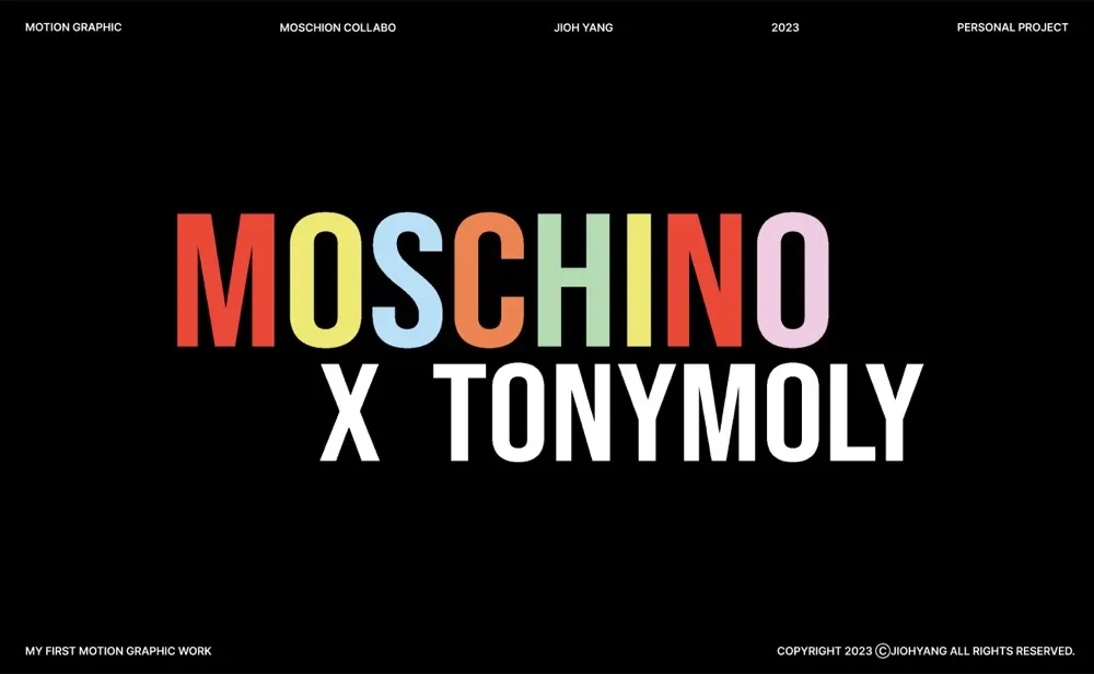 MOSCHINO X TONYMOLY BRAND PROMOTION